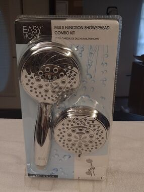 EASY HOME Chrome Multi-Function Showerhead Combo Kit - Chrome